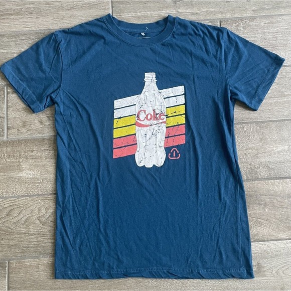 Coca Cola Other - 2013 Coca Cola Blue T Shirt Adult Size Medium Made From Recycled Bottles